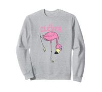 Flamant Rose sur Une Jambe avec des Lunettes Be Clever Sweatshirt