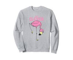 Flamant Rose sur Une Jambe avec des Lunettes Be Clever Sweatshirt