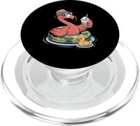 Flamant Vacances Boba Perle Thé au Lait Flamants PopSockets PopGrip pour MagSafe