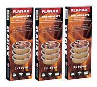 Flamax Pâte à brûler sécurisée – Lot de 3 pots (brûleur à pâte combustible)