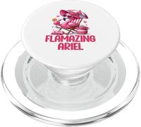Flamazing Ariel Pink Flamingo Tropical Beach Scene Femme PopSockets PopGrip pour MagSafe