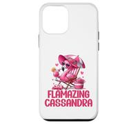 Flamazing Cassandra Flamant Rose Tropical Beach Scène Femme Coque pour iPhone 12 Mini
