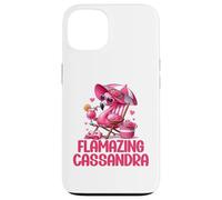 Flamazing Cassandra Flamant Rose Tropical Beach Scène Femme Coque pour iPhone 13