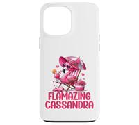 Flamazing Cassandra Flamant Rose Tropical Beach Scène Femme Coque pour iPhone 13 Pro Max