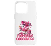 Flamazing Cassandra Flamant Rose Tropical Beach Scène Femme Coque pour iPhone 15 Pro Max