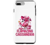 Flamazing Cassandra Flamant Rose Tropical Beach Scène Femme Coque pour iPhone 7 Plus/8 Plus