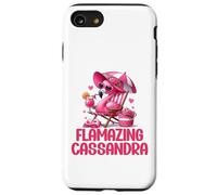 Flamazing Cassandra Flamant Rose Tropical Beach Scène Femme Coque pour iPhone SE (2020) / 7/8