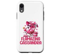 Flamazing Cassandra Flamant Rose Tropical Beach Scène Femme Coque pour iPhone XR