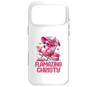 Flamazing Christy Pink Flamingo Tropical Beach Trip Femme Coque pour iPhone 17 Pro Max