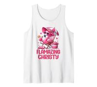 Flamazing Christy Pink Flamingo Tropical Beach Trip Femme Débardeur