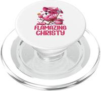 Flamazing Christy Pink Flamingo Tropical Beach Trip Femme PopSockets PopGrip pour MagSafe