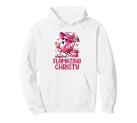 Flamazing Christy Pink Flamingo Tropical Beach Trip Femme Sweat à Capuche