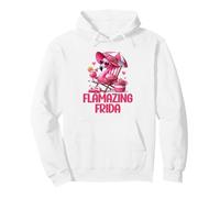 Flamazing Frida Pink Flamingo Tropical Beach Scene Femme Sweat à Capuche