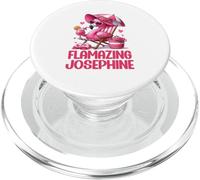 Flamazing Josephine Rose Flamant Rose Tropical Beach Trip PopSockets PopGrip pour MagSafe