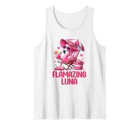 Flamazing Luna Pink Flamingo Tropical Beach Trip Femme Débardeur