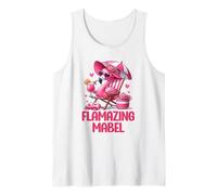 Flamazing Mabel Pink Flamingo Tropical Beach Trip Femme Débardeur