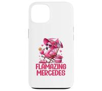 Flamazing Mercedes Flamant Rose Tropical Beach Scène Femme Coque pour iPhone 13