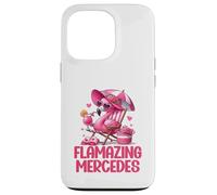 Flamazing Mercedes Flamant Rose Tropical Beach Scène Femme Coque pour iPhone 13 Pro