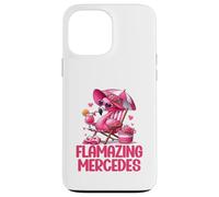 Flamazing Mercedes Flamant Rose Tropical Beach Scène Femme Coque pour iPhone 13 Pro Max