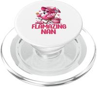 Flamazing Nan Pink Flamingo Tropical Beach Scene Femme PopSockets PopGrip pour MagSafe