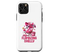 Flamazing Shelly Pink Flamingo Tropical Beach Trip Femme Coque pour iPhone 11 Pro