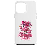Flamazing Shelly Pink Flamingo Tropical Beach Trip Femme Coque pour iPhone 13 Pro Max