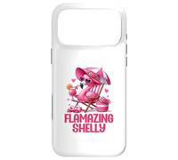 Flamazing Shelly Pink Flamingo Tropical Beach Trip Femme Coque pour iPhone 17 Pro Max