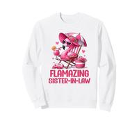 Flamazing Sister-in-Law Flamant Rose Tropical Beach Trip Sweatshirt