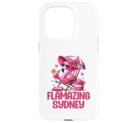 Flamazing Sydney Pink Flamingo Tropical Beach Scene Femme Coque pour iPhone 15 Pro
