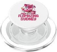 Flamazing Sydney Pink Flamingo Tropical Beach Scene Femme PopSockets PopGrip pour MagSafe