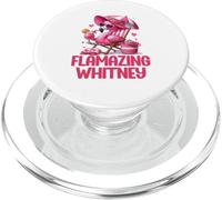 Flamazing Whitney Pink Flamingo Tropical Beach Scene Femme PopSockets PopGrip pour MagSafe