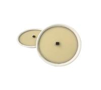 Flambeau en terre cuite blanche Ø 17 cm - Durée 7,5 Heures - Cire ivoire élégante | Cereria Di Giorgio - Idéal pour les événements en plein air, jardins et terrasses