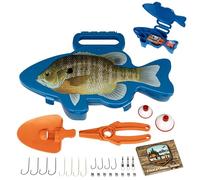 Flambeau Outdoors Wild Bite Kit de boîte de matériel de pêche | Bleu/Bluegill - Boîte de matériel pour débutants, assortiment de 25 pièces de matériel multi-espèces pour attraper le bar, la panfish/la