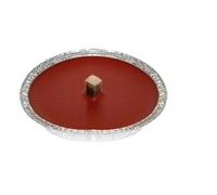 Flambeaux de jardin en aluminium - Lot de 40 - Ø 14 cm - Cire rouge - Durée 3 heures - Cereria Di Giorgio