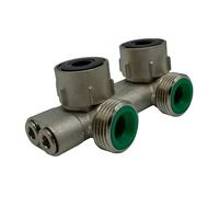 FLAMCO F10079 Système de connexion FI 20 croisé angulaire 3/4'' bloc de vannes MEIBES