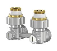 Flamco Flamco Bloc robinet deux tuyaux EXCLUSIV E1/50 G 3/4 M EKxG 1/2 M, angle, avec nickel, MS vern Quantité:5
