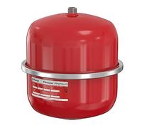 Flamco Flexcon Premium 12 Litres 1,0/3 Bar Vase d'Expansion à Membrane Fixe pour Installations en Circuit Fermé et de Chauffage de Climatisation et de Réfrigération, Rouge, Garantie de 15 ans 16915