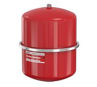 Flamco Flexcon Premium Vase d'expansion à membrane fixe de 25 litres 1/3 bar pour installations en circuit fermé et chauffage, climatisation et réfrigération, rouge, garantie 15 ans 16923