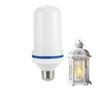 Flame Effect LED Light Bulb - Simulated Fire Glow Lamp | PC Cover with Soft Illumination Modes, Atmospheric Lantern Accent, Home Display Lighting for Porch Garden Pathway, warm scene enhancing