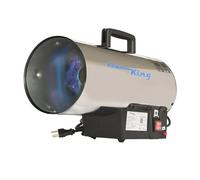 Flame King Chauffage à air pulsé portable au propane 60 000 BTU pour extérieur, idéal pour chantier, construction, garage, terrasse, acier inoxydable