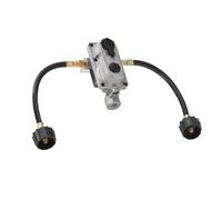 Flame King (KT12ACR6a) Régulateur de gaz propane LP en 2 étapes avec deux tresses de 30,5 cm pour camping-cars, camionnettes, remorques