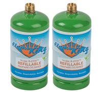 Flame King Réservoir à propane rechargeable de 1 lb - Réutilisable - Option de recharge sûre et légale - Conforme à la norme DOT - 16,4 oz