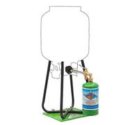 Flame King Réservoir de propane vide rechargeable de 0,5 kg - avec kit de recharge et connexion CGA600 - Réutilisable - Option de recharge sûre et légale - Conforme aux normes DOT - 475 ml, vert