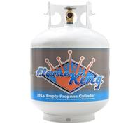 Flame King YSN201b 20 Pound Steel Propane Tank Cylinder with Type 1 Overflow Protection Device Valve for Grills and BBQs, White