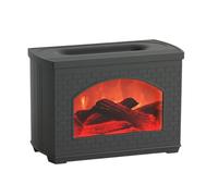 Flame Oil Diffuser - 270ml Black Ultrasonic Usb Diffuser, Noiseless Flame Effect | Bedroom Nightstand Mood Lighting, Home Living Room Aromatherapy, Workplace Desk, Gym Locker Room Ambiance, Yoga