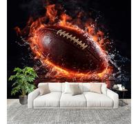 Flame Rugby Papier Peint Intissé Fresque Murale 350x256 cm Sportif Poster Murale Photo pour Salon, Chambre, Salle à Manger, Effaçable Papier Peint Panoramique