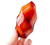 Flame Shaped Red Agate Crystal Stone Irregular Decorative Ornaments for Home Decoration,200-300g