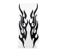 Flame Vinyl Decal Sticker for Car Motorcycle Gas Tank(Black)
