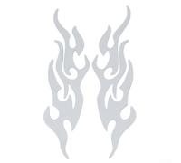 Flame Vinyl Decal Sticker for Car Motorcycle Gas Tank(White)