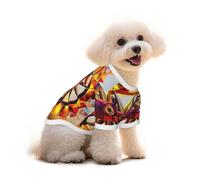 Flame War T-shirt pour chien et chat Motif cheval de guerre mignon respirant doux Taille S